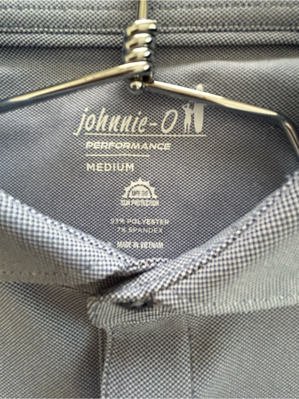 Men's Navy Performance Polo Shirt - Picture 2 of 5